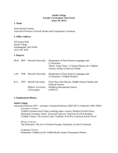 Smith College Faculty Curriculum Vitae Form (June 30, 2013) 1. Name
