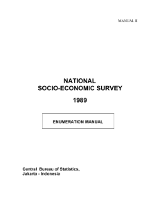 NATIONAL SOCIO-ECONOMIC SURVEY 1989 ENUMERATION MANUAL
