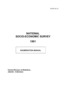 NATIONAL SOCIO-ECONOMIC SURVEY 1991 ENUMERATION MANUAL