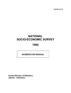 NATIONAL SOCIO-ECONOMIC SURVEY 1992 ENUMERATION MANUAL