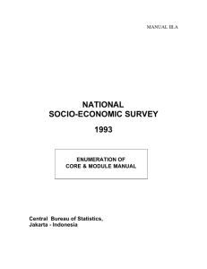 NATIONAL SOCIO-ECONOMIC SURVEY 1993 ENUMERATION OF