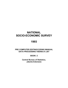NATIONAL SOCIO-ECONOMIC SURVEY 1993