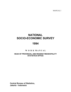 NATIONAL SOCIO-ECONOMIC SURVEY 1994