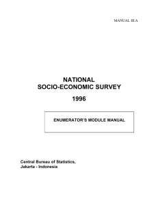 NATIONAL SOCIO-ECONOMIC SURVEY 1996 ENUMERATOR’S MODULE MANUAL