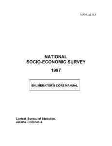 NATIONAL SOCIO-ECONOMIC SURVEY 1997 ENUMERATOR’S CORE MANUAL