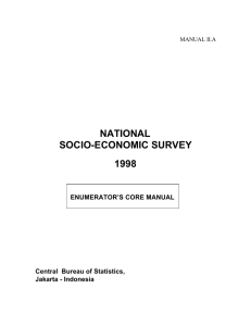 NATIONAL SOCIO-ECONOMIC SURVEY 1998 ENUMERATOR’S CORE MANUAL