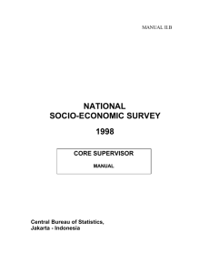 NATIONAL SOCIO-ECONOMIC SURVEY 1998 CORE SUPERVISOR