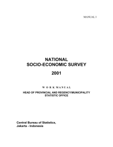 NATIONAL SOCIO-ECONOMIC SURVEY 2001