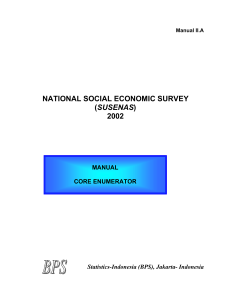 NATIONAL SOCIAL ECONOMIC SURVEY SUSENAS 2002