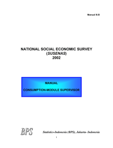 NATIONAL SOCIAL ECONOMIC SURVEY SUSENAS 2002