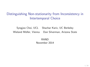 Distinguishing Non-stationarity from Inconsistency in Intertemporal Choice