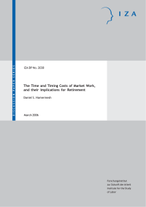 The Time and Timing Costs of Market Work, Daniel S. Hamermesh
