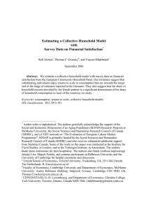 Estimating a Collective Household Model with Survey Data on Financial Satisfaction