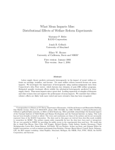 What Mean Impacts Miss: Distributional Effects of Welfare Reform Experiments