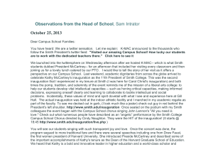 Observations from the Head of School October 25, 2013