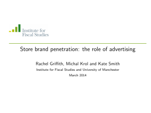 Store brand penetration: the role of advertising March 2014