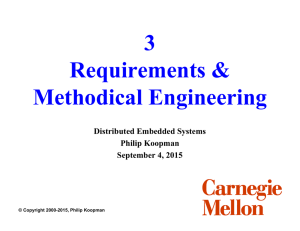 3 Requirements &amp; Methodical Engineering Distributed Embedded Systems