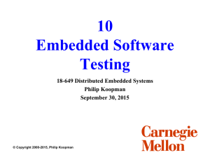 10 Embedded Software Testing 18-649 Distributed Embedded Systems