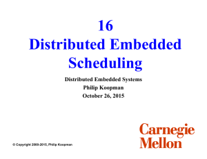 16 Distributed Embedded Scheduling Distributed Embedded Systems