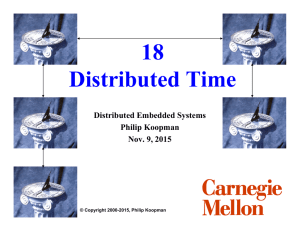 18 Distributed Time Distributed Embedded Systems Philip Koopman
