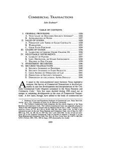 COMMERCIAL TRANSACTIONS