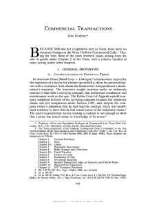 B * COMMERCIAL  TRANSACTIONS