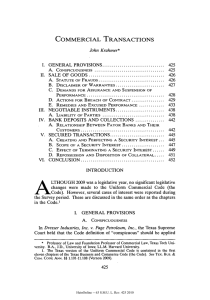 COMMERCIAL  TRANSACTIONS