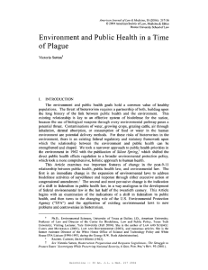 of Plague Environment and Public Health in a Time
