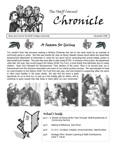 Chronicle  A Season for Giving The Staff Council