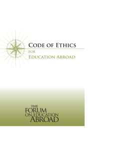 Abroad forum Code of Ethics on education