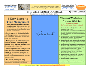 5 Easy Steps to Time Management THE WELL-STREET JOURNAL
