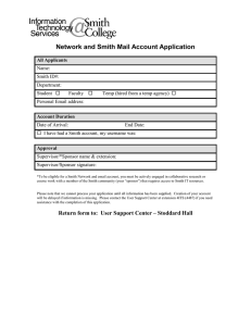 Network and Smith Mail Account Application