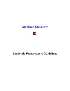 American University Pandemic Preparedness Guidelines