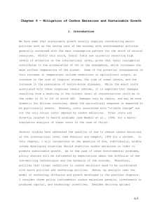 Chapter 6 – Mitigation of Carbon Emissions and Sustainable Growth