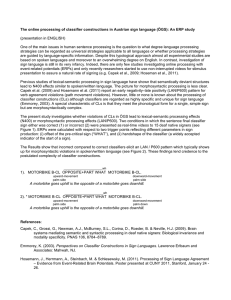 The online processing of classifier constructions in Austrian sign language...  (presentation in ENGLISH)