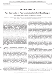 REVIEW ARTICLE New Approaches to Neuroprotection in Infant Heart Surgery