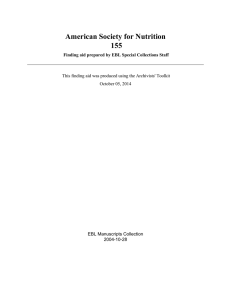 American Society for Nutrition 155 EBL Manuscripts Collection 2004-10-28