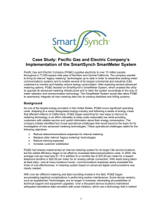 Case Study: Pacific Gas and Electric Company’s