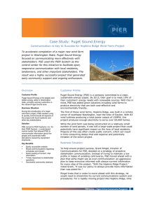 Case Study: Puget Sound Energy