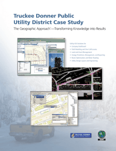 Truckee Donner Public Utility District Case Study The Geographic Approach