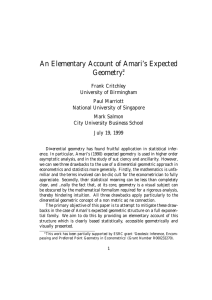 An Elementary Account of Amari’s Expected Geometry .