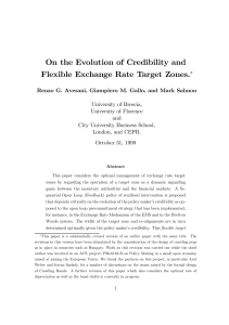 On the Evolution of Credibility and Flexible Exchange Rate Target Zones.