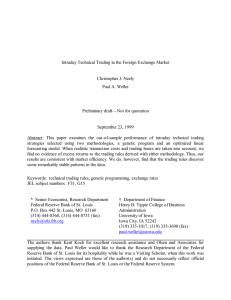 Intraday Technical Trading in the Foreign Exchange Market Christopher J. Neely
