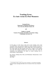 Tracking Error: Ex-Ante versus Ex-Post Measures