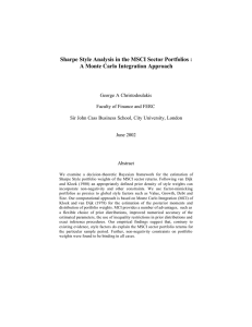 Sharpe Style Analysis in the MSCI Sector Portfolios :