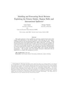 Modeling and Forecasting Stock Returns: International Spillovers