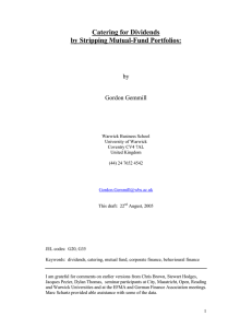 Catering for Dividends by Stripping Mutual-Fund Portfolios:  by