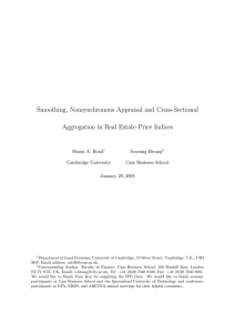 Smoothing, Nonsynchronous Appraisal and Cross-Sectional Aggregation in Real Estate Price Indices