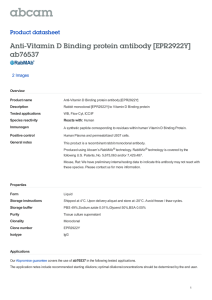 Anti-Vitamin D Binding protein antibody [EPR2922Y] ab76537