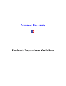 American University Pandemic Preparedness Guidelines